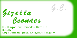 gizella csondes business card